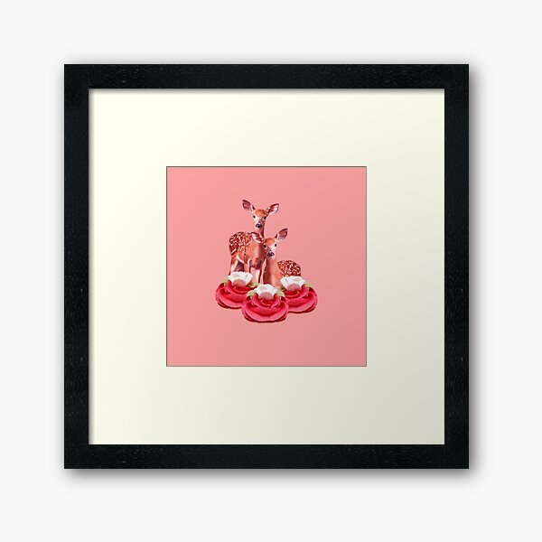 Pink Sugar Bambi by Alice Monber Framed Art Print
