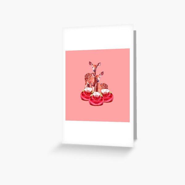 Pink Sugar Bambi by Alice Monber Greeting Card
