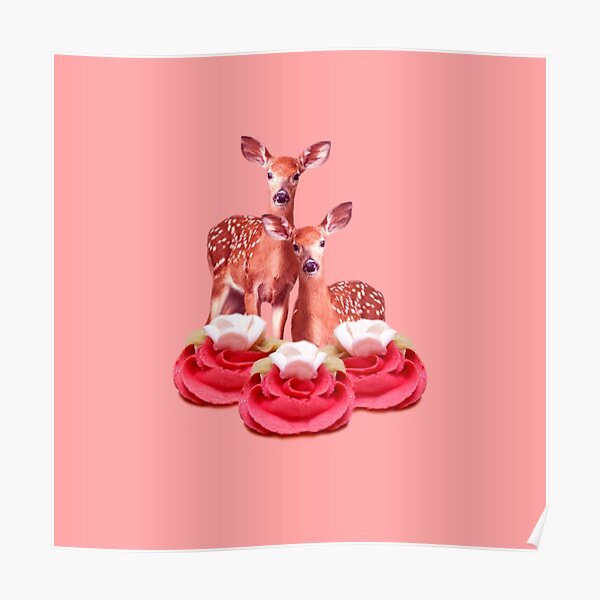 Pink Sugar Bambi by Alice Monber Poster