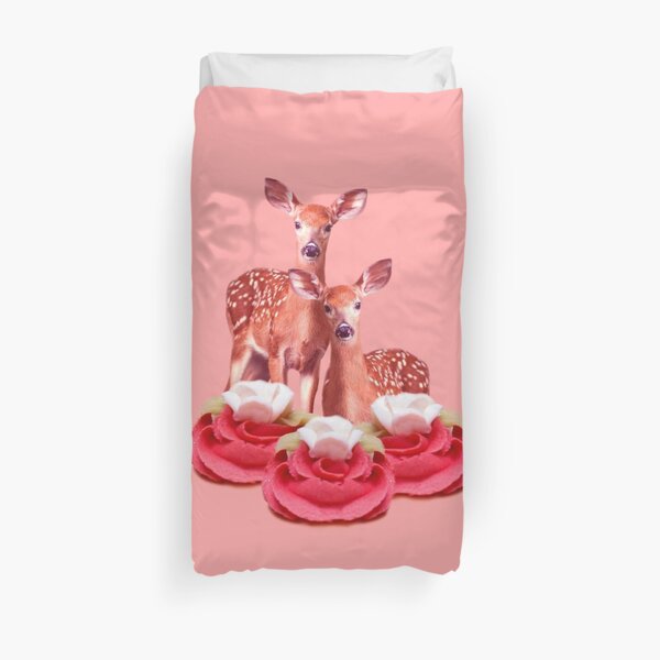 Pink Sugar Bambi by Alice Monber Duvet Cover