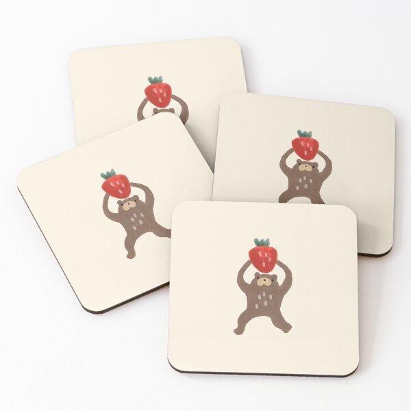 Item preview, Bear holding strawberry designed and sold by apple peel.
