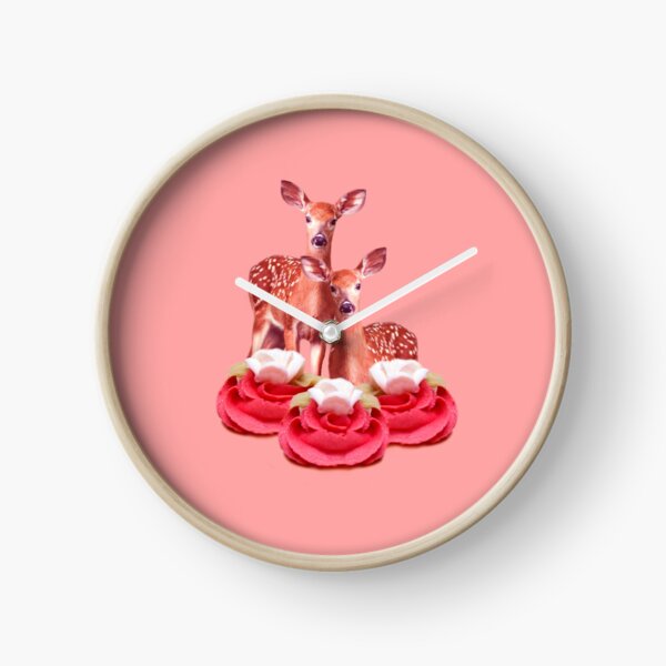Pink Sugar Bambi by Alice Monber Clock