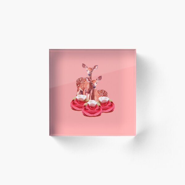 Pink Sugar Bambi by Alice Monber Acrylic Block