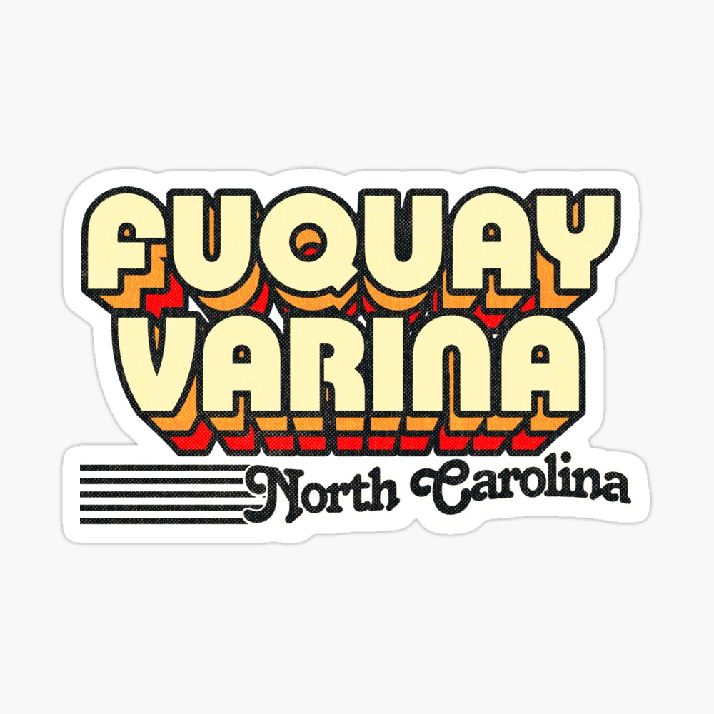 Fuquay-Varina, North Carolina | Retro Stripes Sticker