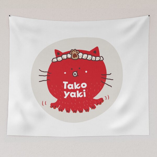 Item preview, Takoyaki Neko designed and sold by littleredcheeks.