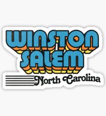 Winston-Salem, North Carolina | Retro Stripes Sticker