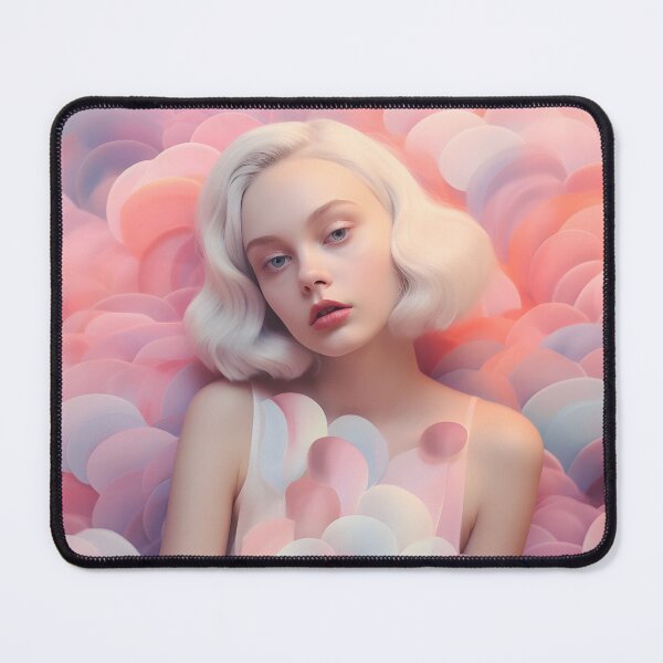 Item preview, Image of a girl posing on a pink background designed and sold by HaberkaDesign.