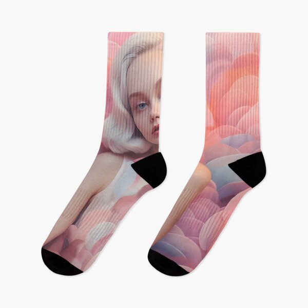 Item preview, Image of a girl posing on a pink background designed and sold by HaberkaDesign.