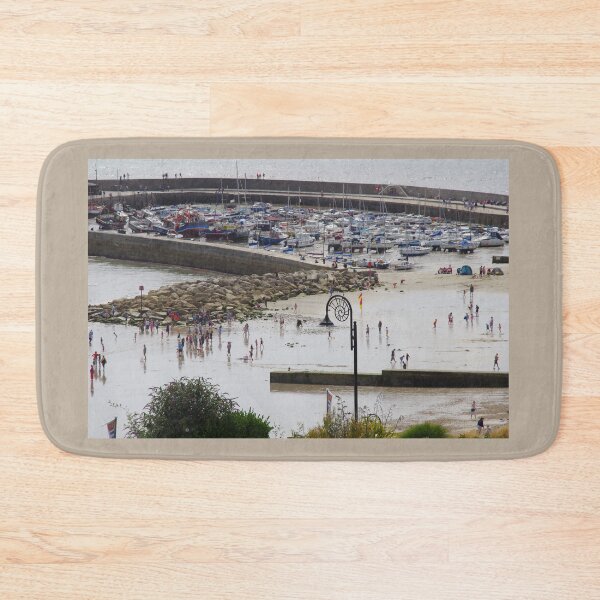 Item preview, Overview Of Lyme Regis Beach And Harbour, Dorset, England designed and sold by lezvee.