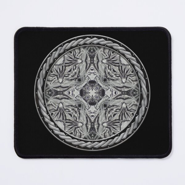 Artikelvorschau, Kaleidoscope Charcoal Cats in Celtic Circle Frame 15 entworfen und verkauft von Swabcraft.