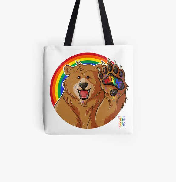 BOBO LIKES TO WOOF - GAY PRIDE All Over Print Tote Bag