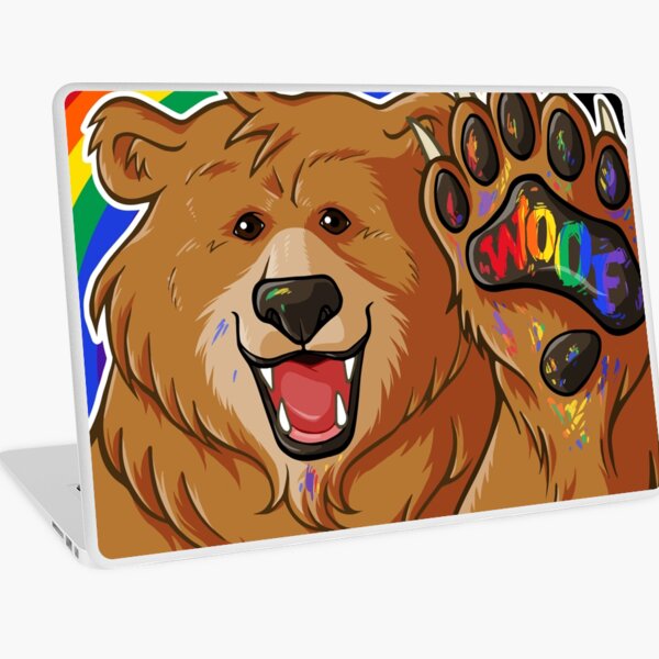 BOBO LIKES TO WOOF - GAY PRIDE Laptop Skin