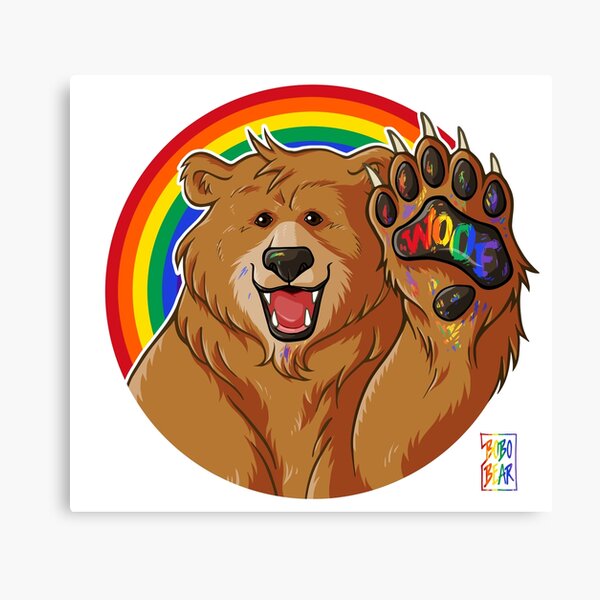 BOBO LIKES TO WOOF - GAY PRIDE Canvas Print