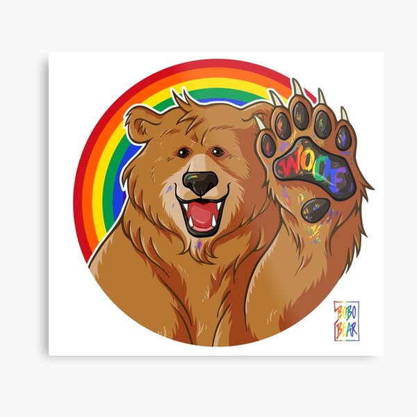 BOBO LIKES TO WOOF - GAY PRIDE Metal Print