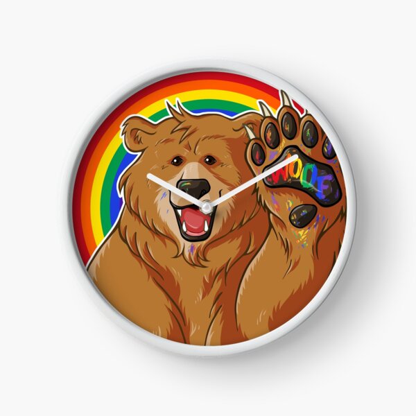 BOBO LIKES TO WOOF - GAY PRIDE Clock