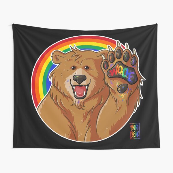 BOBO LIKES TO WOOF - GAY PRIDE Tapestry