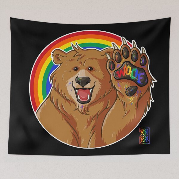 Item preview, BOBO LIKES TO WOOF - GAY PRIDE designed and sold by bobobear.