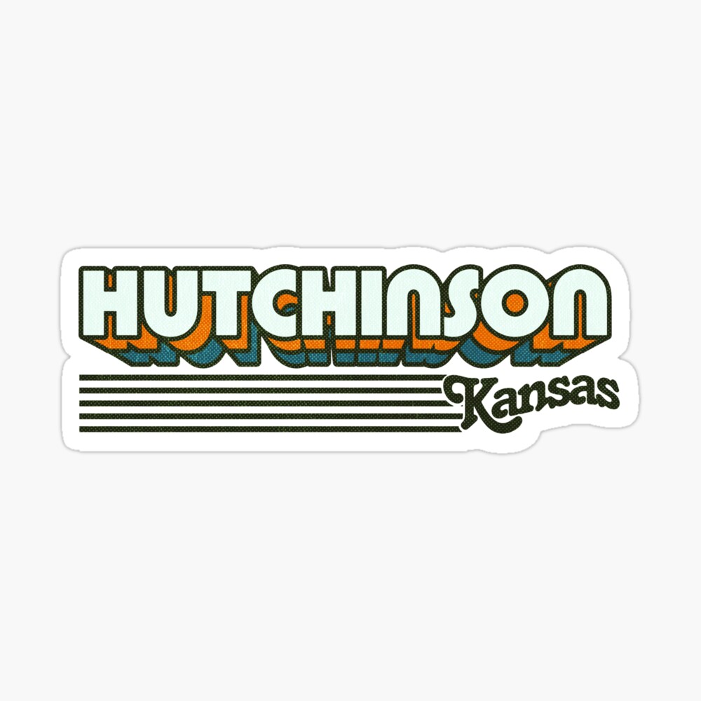 Hutchinson, Kansas | Retro Stripes Sticker