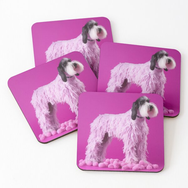 Item preview, Lovable Schnauzer in a pink fringed look designed and sold by DigitalArties.