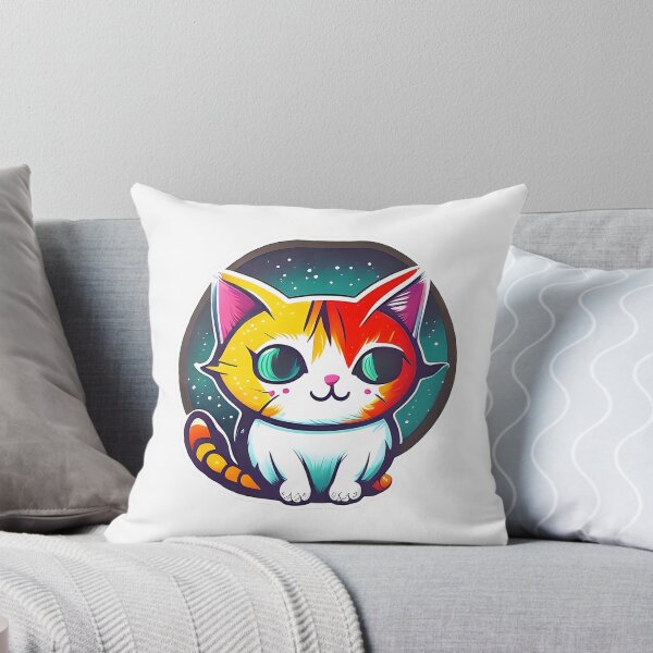Item preview, Colorful Cat at Night designed and sold by SunobStickers.