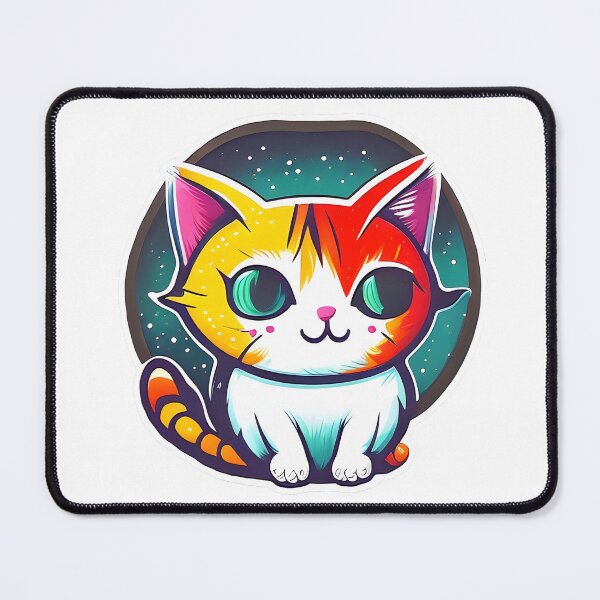 Item preview, Colorful Cat at Night designed and sold by SunobStickers.