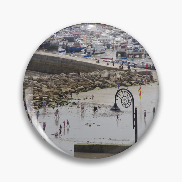Item preview, Overview Of Lyme Regis Beach And Harbour, Dorset, England designed and sold by lezvee.
