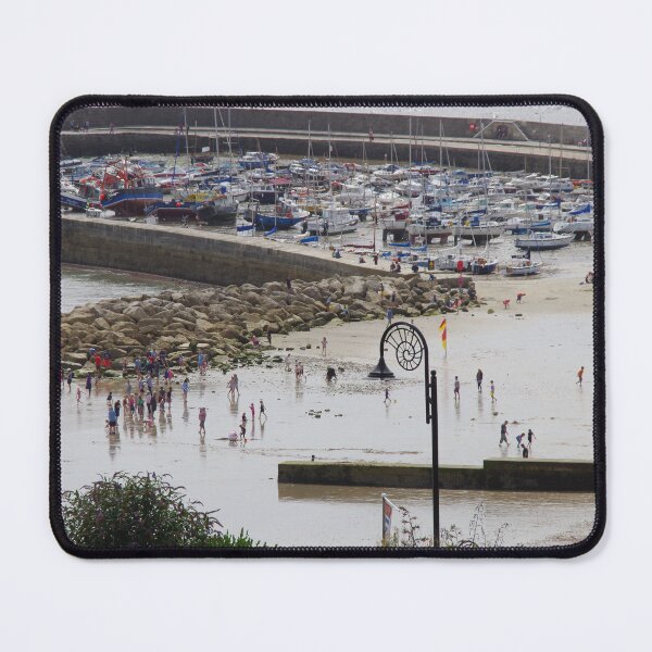 Item preview, Overview Of Lyme Regis Beach And Harbour, Dorset, England designed and sold by lezvee.