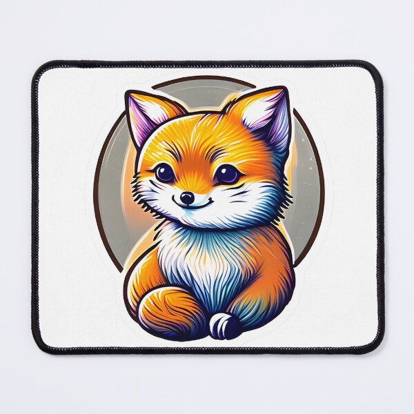 Item preview, Cute Fox Sitting Down designed and sold by SunobStickers.