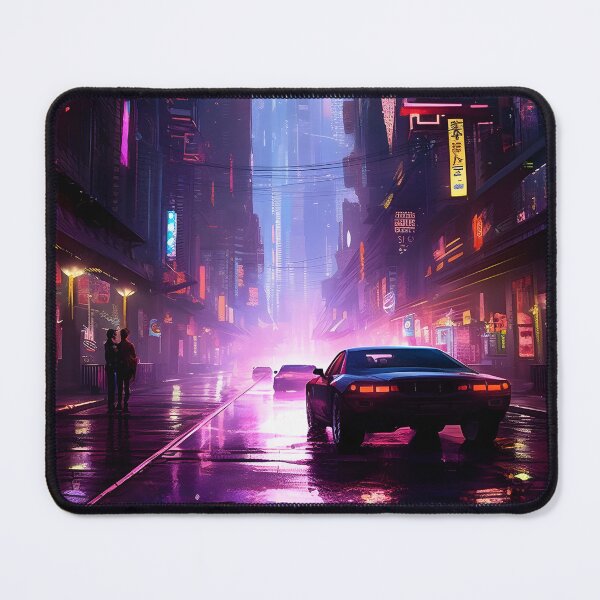 Item preview, Illustration of car on a city street night scene designed and sold by HaberkaDesign.