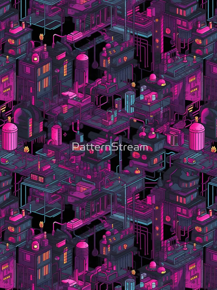 Aperçu 5 sur 5. Coque iPhone avec l'œuvre Pinky Town: A Vibrant and Playful Pattern Design by Pattern Stream créée et vendue par PatternStream.