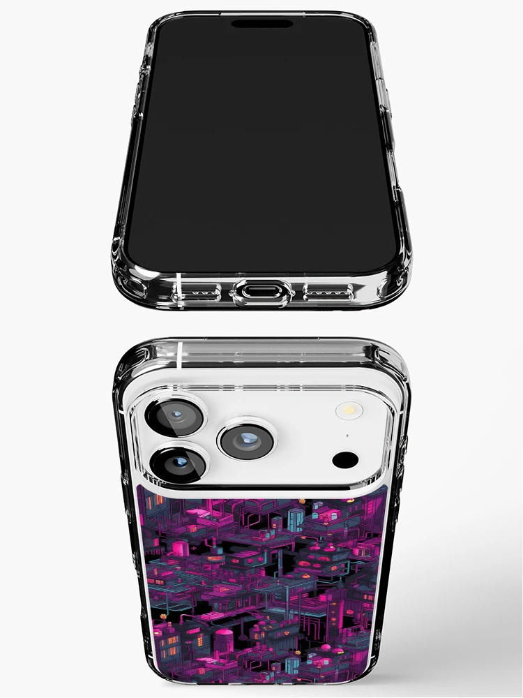 Aperçu 3 sur 5. Coque iPhone avec l'œuvre Pinky Town: A Vibrant and Playful Pattern Design by Pattern Stream créée et vendue par PatternStream.