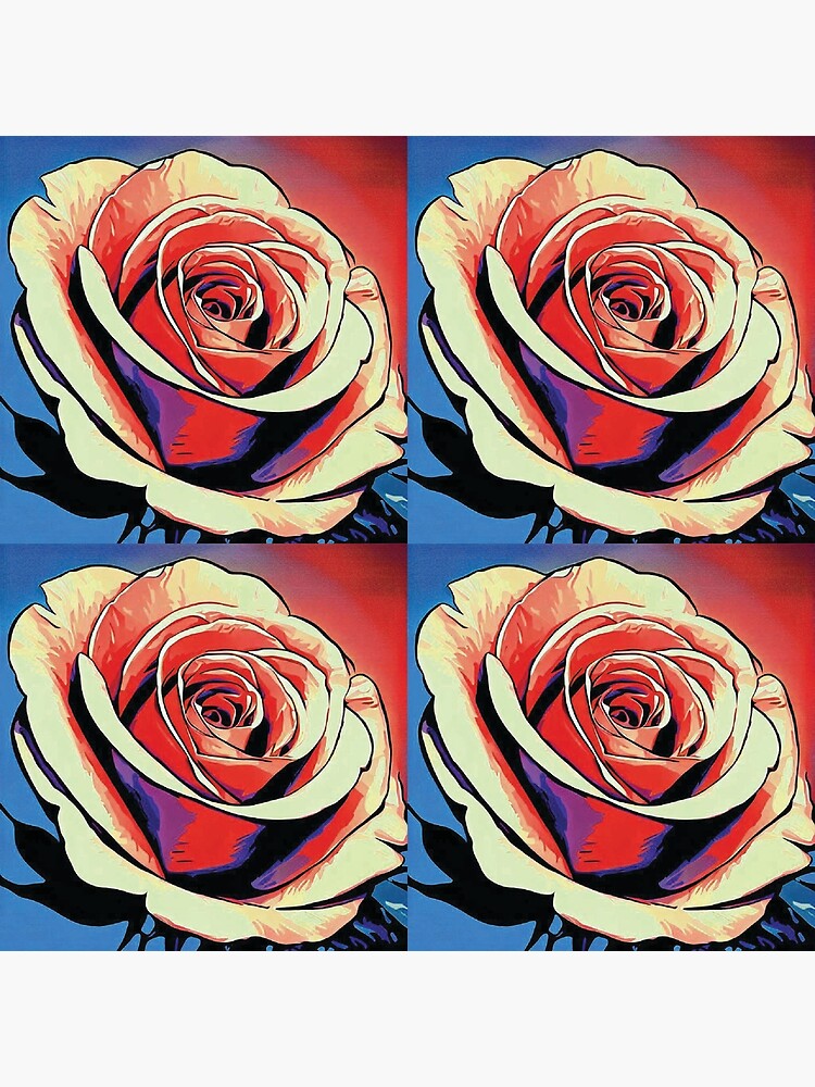 Thumbnail 2 of 2, Postcard, Experience the Vibrant Beauty of Pop Art Roses designed and sold by cokemann.