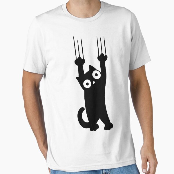 Vista previa del artículo con la obra «Gato negro aguantando», diseñado y vendido por mahirfashion.