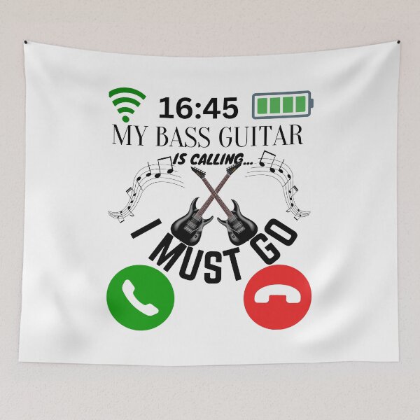 Item preview, My Bass Guitar Is Calling And I Must Go" Funny Phone Screen designed and sold by AlexArtCollega.
