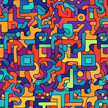 Aperçu de l'œuvre Colorful Ways - Vibrant Art Print by Pattern Stream de PatternStream