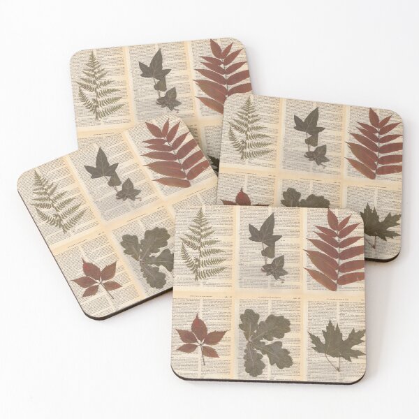Item preview, Pressed leaves on old book pages designed and sold by Julianum.