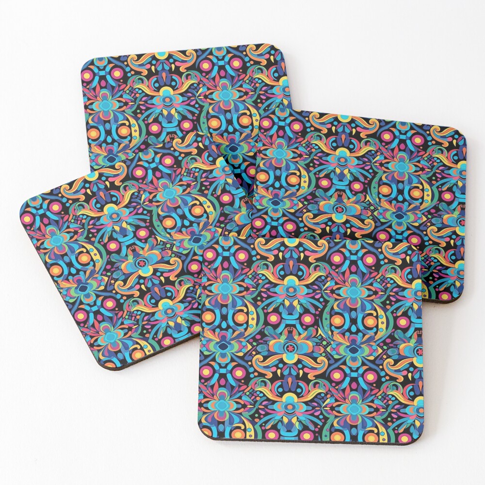 Aperçu de l'œuvre Dessous de verre (lot de 4) créée et vendue par PatternStream.