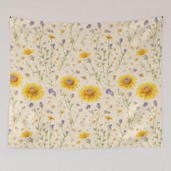 Item preview, lavander & calendula & chamomile flowers pattern designed and sold by basitcv.