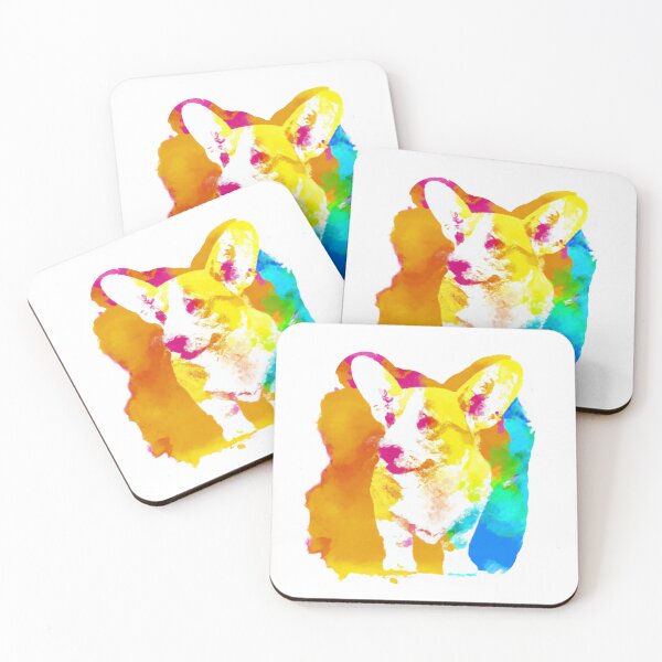 Item preview, Playful Splash of Color: Captivating Watercolour Corgi Illustration designed and sold by RedArtG09.