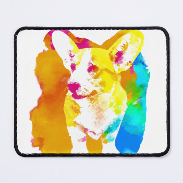 Artikelvorschau, Playful Splash of Color: Captivating Watercolour Corgi Illustration entworfen und verkauft von RedArtG09.