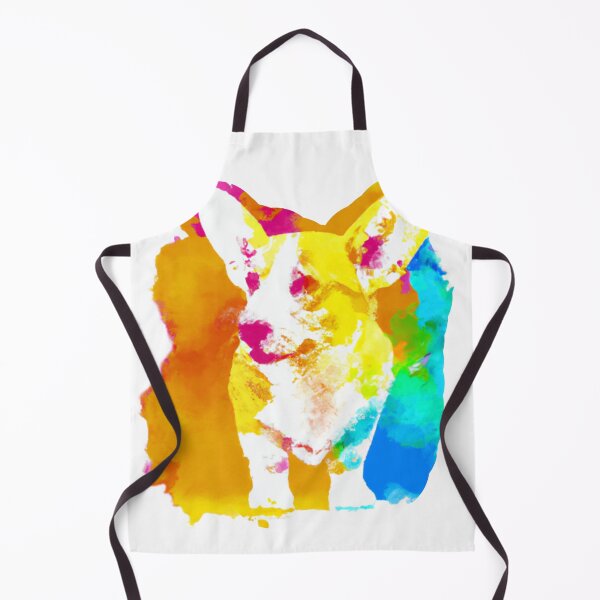 Artikelvorschau, Playful Splash of Color: Captivating Watercolour Corgi Illustration entworfen und verkauft von RedArtG09.
