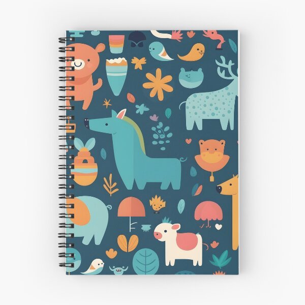 Item preview, Animals pattern 5 - blue background designed and sold by Cr-AI-tive.