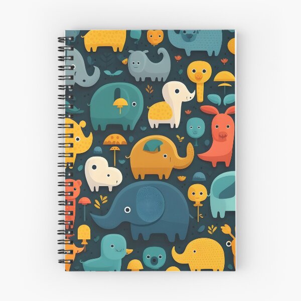 Item preview, Animals pattern 4 - black background designed and sold by Cr-AI-tive.