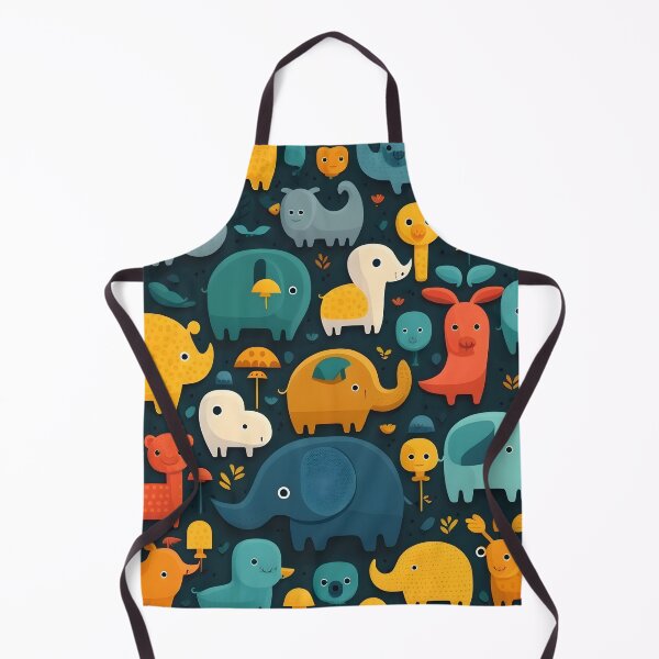 Item preview, Animals pattern 4 - black background designed and sold by Cr-AI-tive.