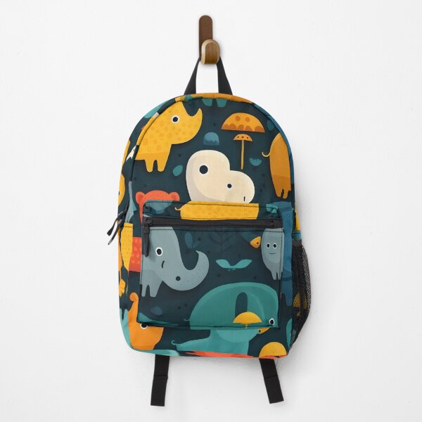 Item preview, Animals pattern 4 - black background designed and sold by Cr-AI-tive.