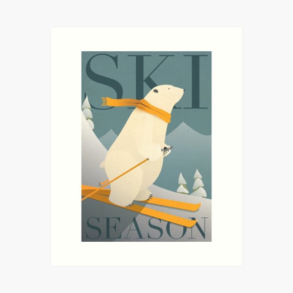 Item preview, Ski Season, Polar Bear designed and sold by alpinedesign.