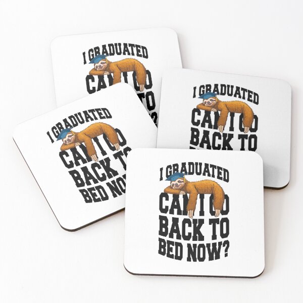 Item preview, I Graduated Can I Go Back To Bed Now Funny Sloth Graduation designed and sold by GrandeDuc.