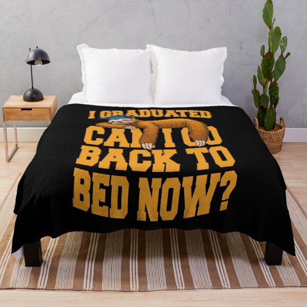 Item preview, I Graduated Can I Go Back To Bed Now Funny Sloth Graduation designed and sold by GrandeDuc.