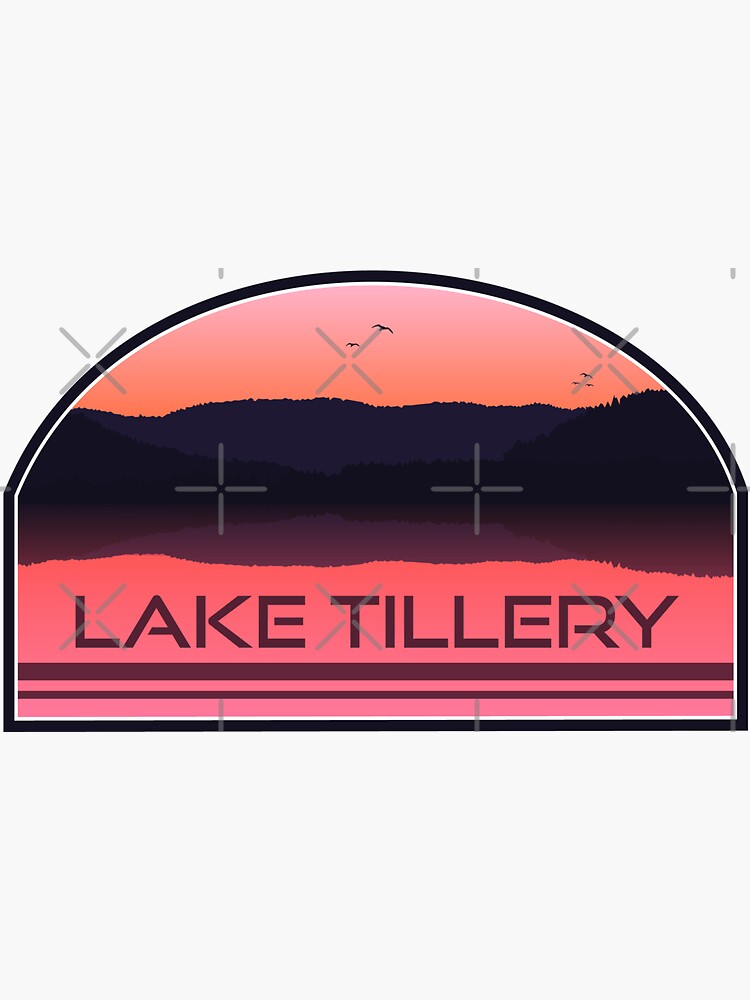 Lake Tillery North Carolina Red Sunrise | Sticker