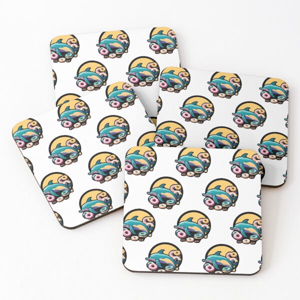 Item preview, Cute Dolphin With Donuts designed and sold by AgataKaja.